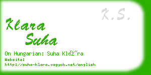 klara suha business card